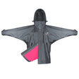 EQUIDRY Women's Thin Fleece Shortie #colour_grey-peacock-pink