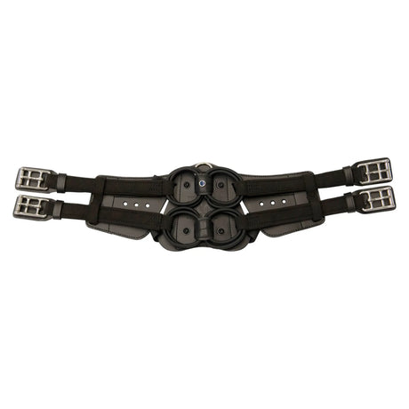 Stubben Equi-Soft® Short Saddle Girth with Cover - Ebony #colour_vachette-leather-black