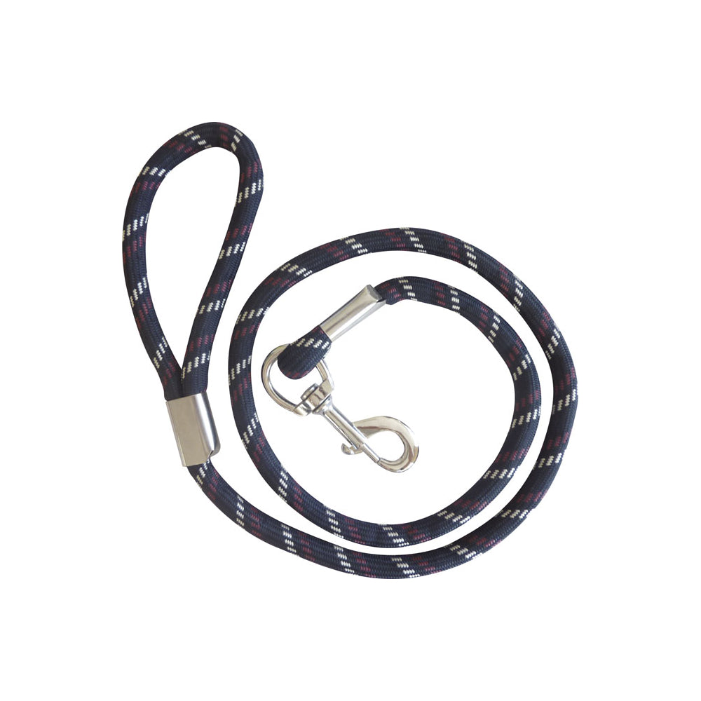 Diego & Louna Thick Rope Leash #colour_navy-burgundy-white
