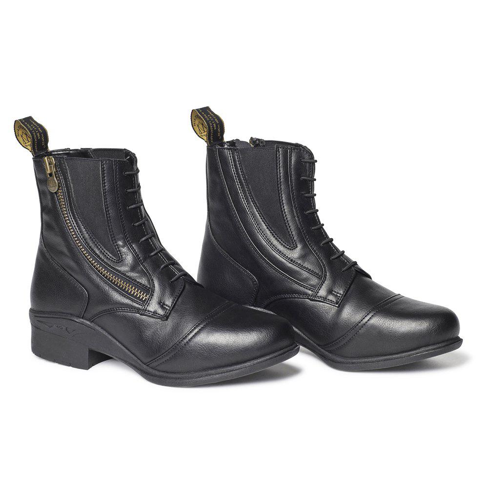 Mountain Horse Veganza Side Zip Paddock Boots #colour_black