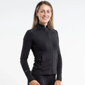 EQUIDRY Women's Water Repellent Zip up Top #colour_black-lilac