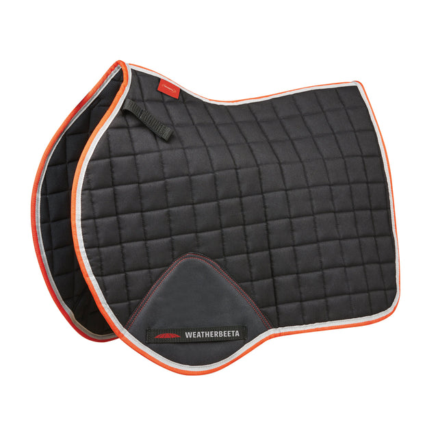 Weatherbeeta Therapy-Tec All Purpose Saddle Pad #colour_black-silver-red