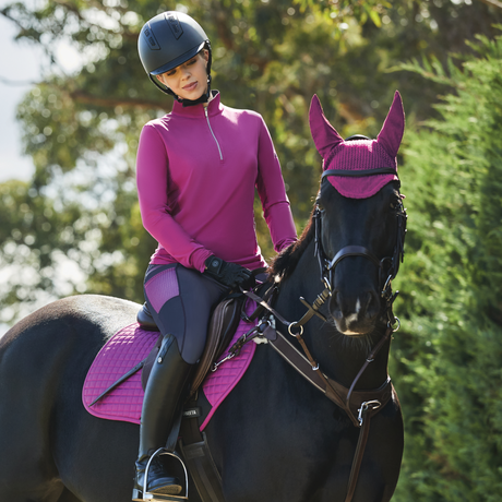 Dublin Kylee Long Sleeve Ladies Technical Shirt #colour_red-violet