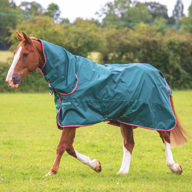 Shires Typhoon Lite Combo Turnout Rug #colour_green