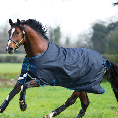 Horseware Ireland Amigo Bravo 12 Original 100g Turnout Rug #colour_navy-electric-blue