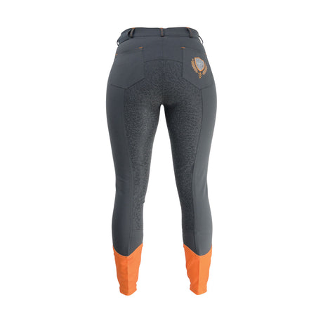 Coldstream Learmouth Ladies Breeches #colour_clementine-orange-gargoyle-grey