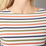 Toggi Striped Long Sleeve Ladies Top #colour_white-stripe