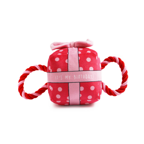 Ancol Pawty Time Birthday Present Dog Toy#colour_pink