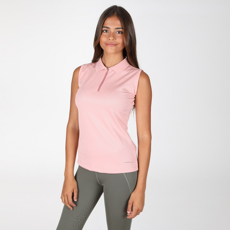 Shires Aubrion Ladies Poise Sleeveless Tech Polo #colour_rose