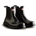 Hunter Women Commando Gloss Chelsea Boots