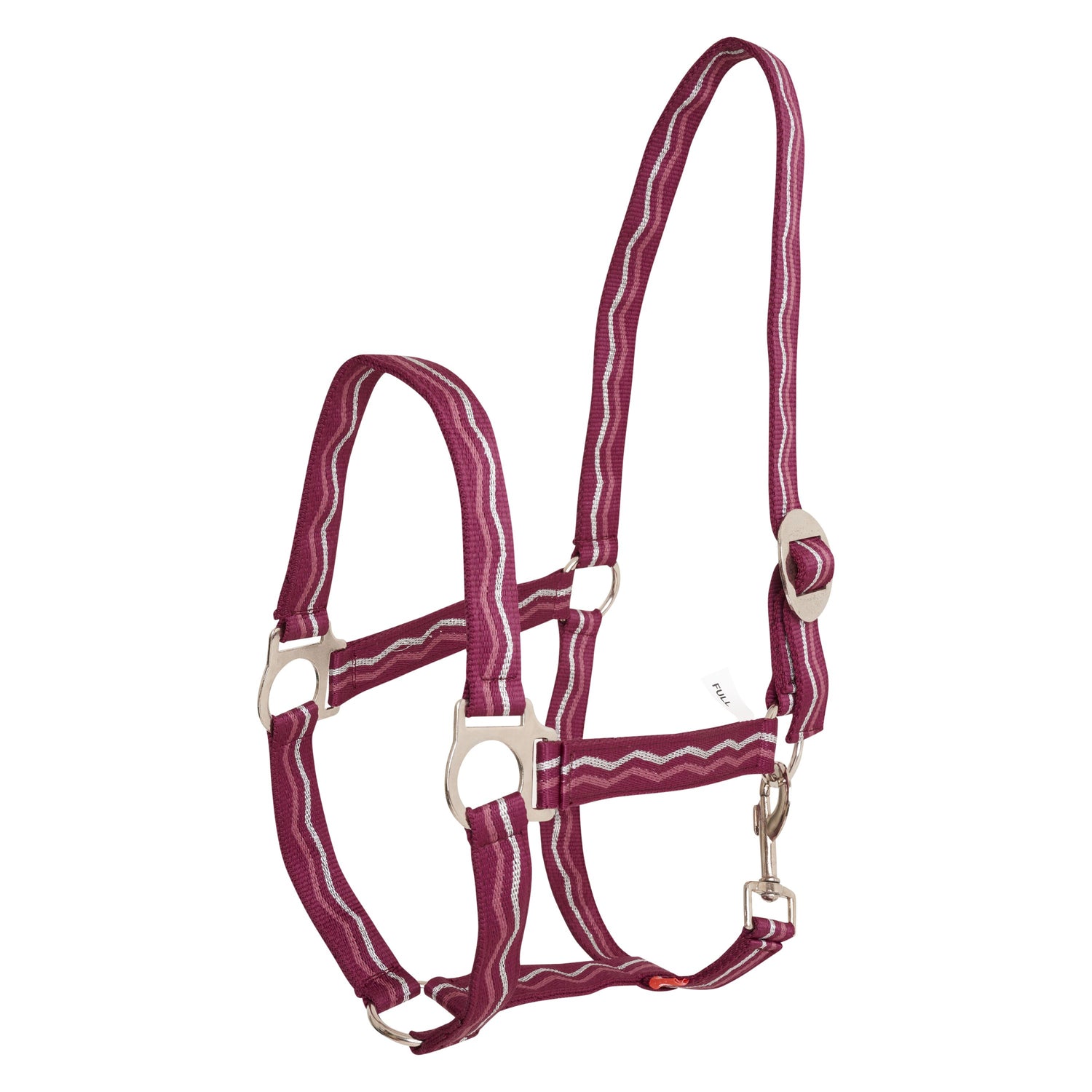 Imperial Riding Nylon Economic Headcollar #colour_rose-bordeaux-silver