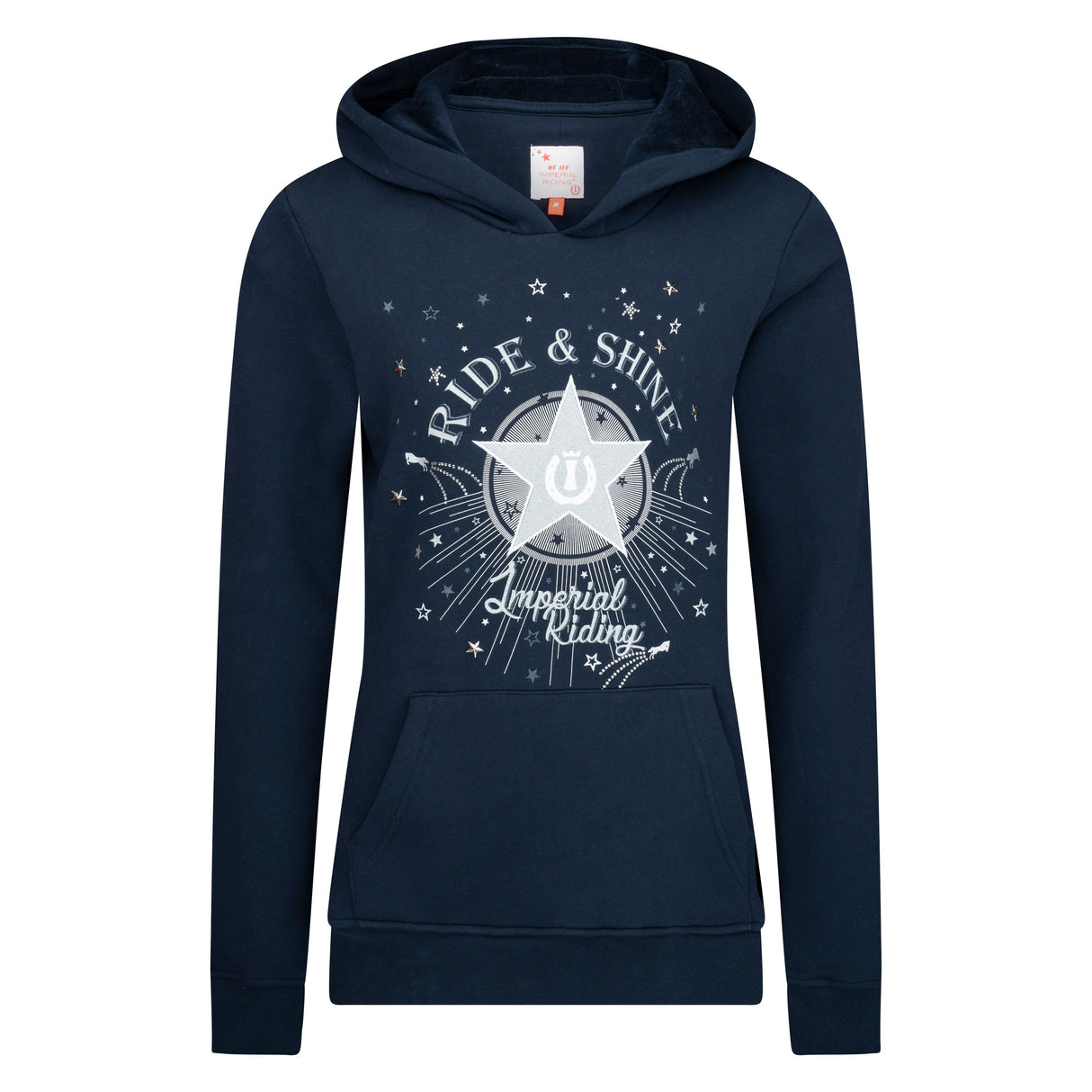 Imperial Riding Star Shine Hooded Sweater #colour_navy
