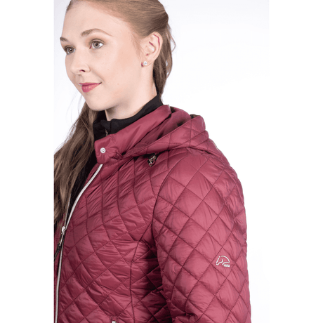 HKM Stella Quilted Jacket #colour_wine-red