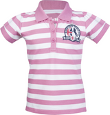 HKM Riding Show Polo Shirt #colour_pink-white