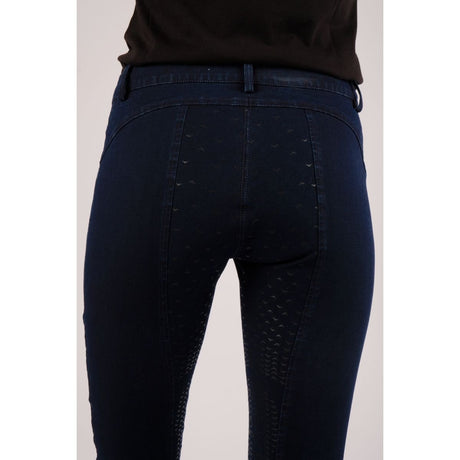 Montar Junior Crystal Detail Full Grip Adjustable Breeches #colour_denim