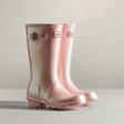 Hunter Kids Original Nebula Pink Wellington Boots #colour_pink